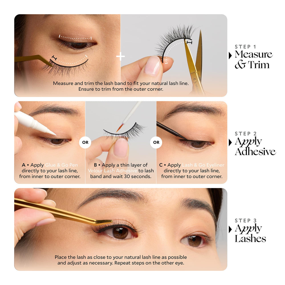 Velour Plant Fibre Lashes on-eye look highlights natural, seamless blend.