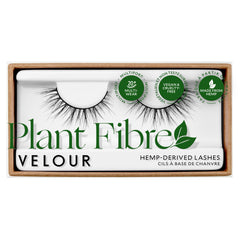 Velour Plant Fibre Lashes packaging highlights eco-friendly materials and sustainability.