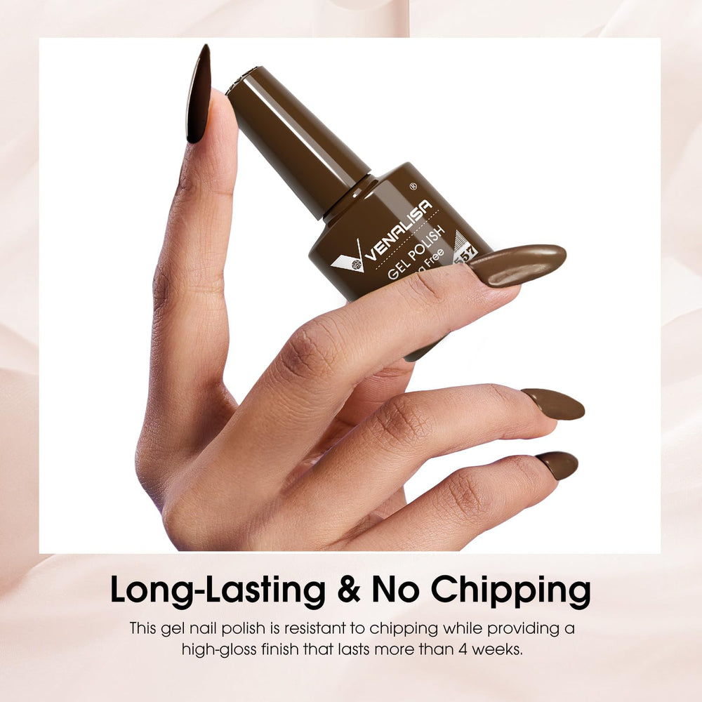 VENALISA brown gel nail polish kit for a DIY mani session