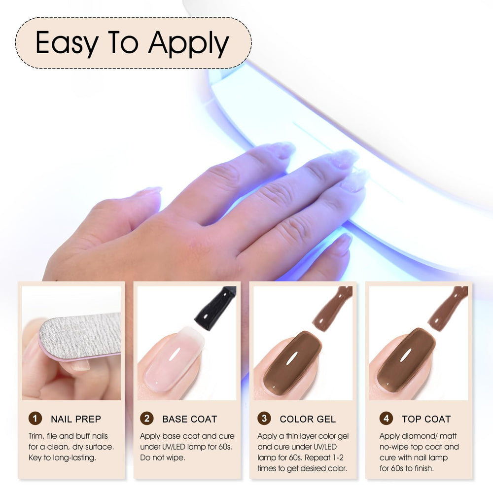 VENALISA brown gel nail polish packaging displayed for gift-ready sets