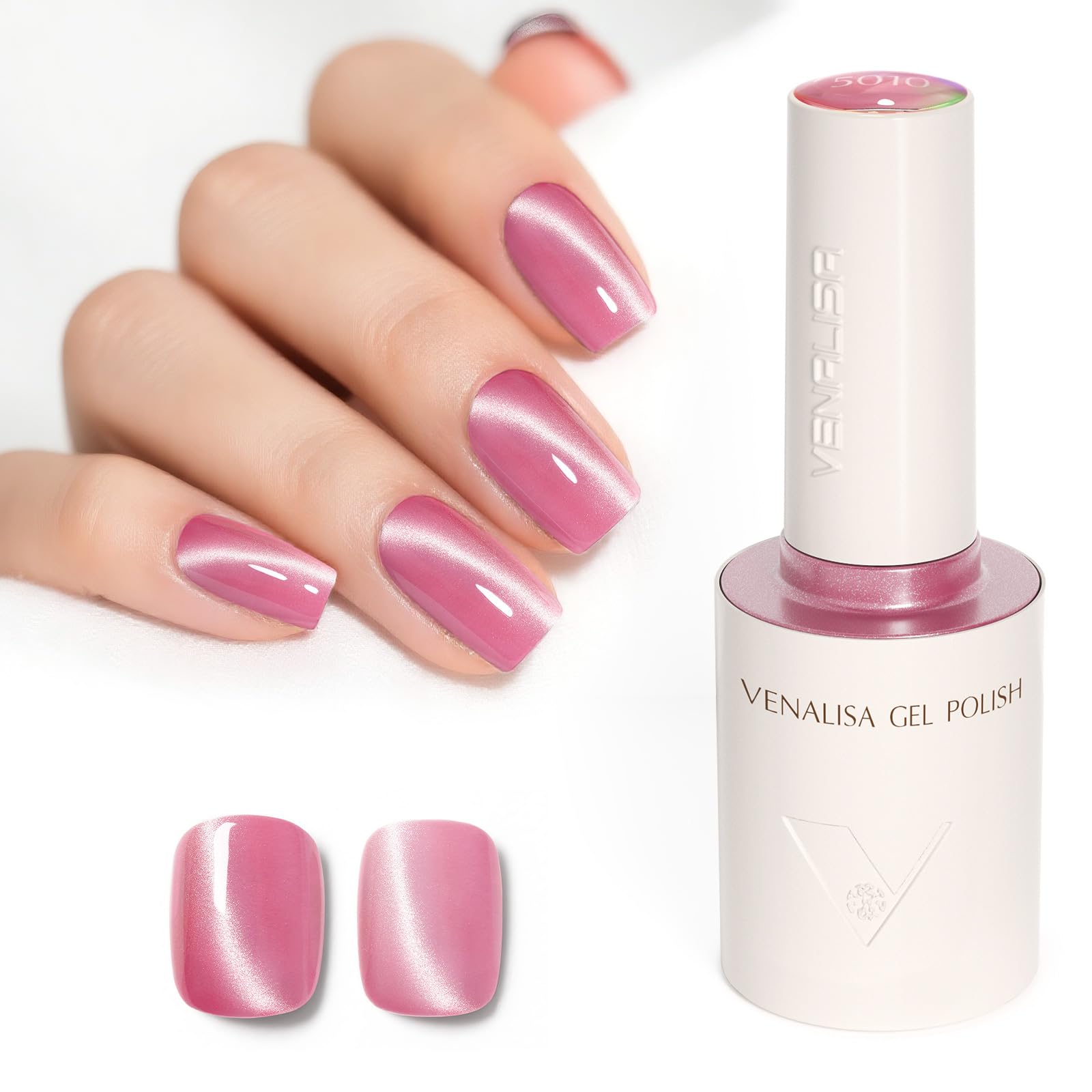 Venalisa Cat Eye Gel Nail Polish bottle front with shade-matching design for quick shade ID