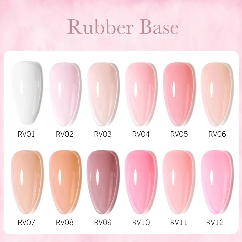 Venalisa jelly gel polish color swatches from nude to milky white tones.
