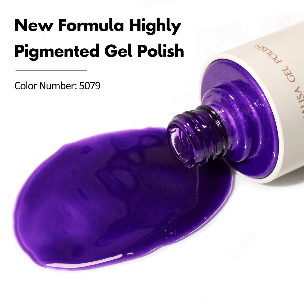 VENALISA jelly purple gel polish application brush applying a light sheer layer