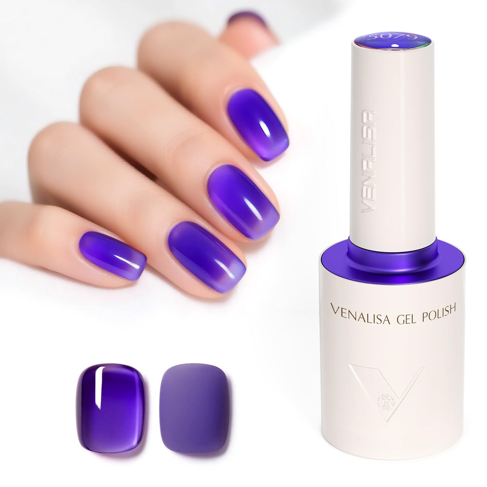 VENALISA jelly purple gel polish close-up highlights smooth texture and translucent depth