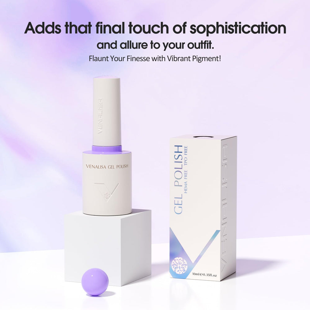 V VENALISA Swatches show high-pigment coverage in lavender shade.
