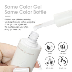 VENALISA Milky White gel swatches show opaque finish with minimal layers