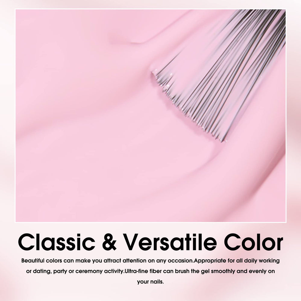 VENALISA nude pink gel brush applying smooth even coverage