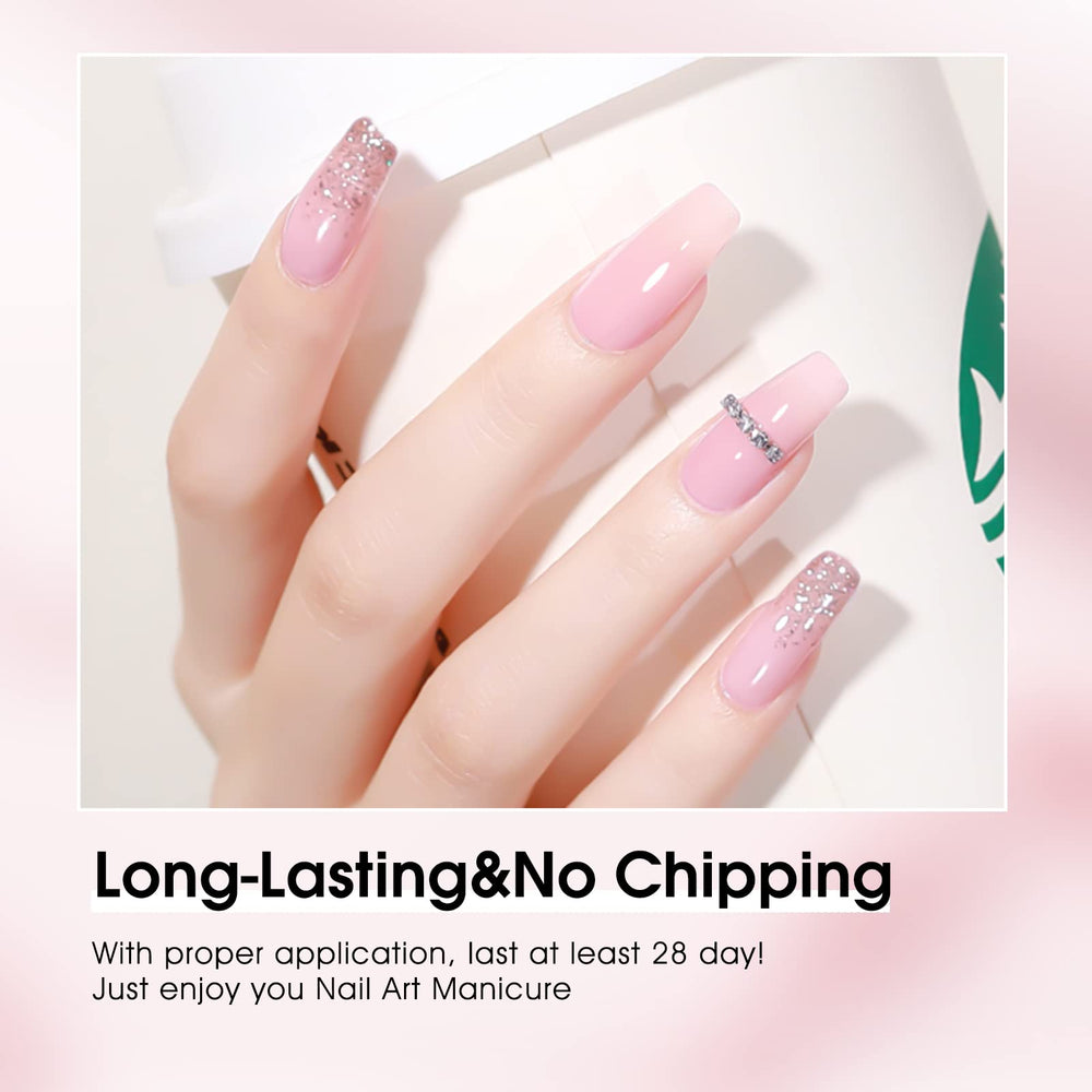 VENALISA nude pink gel cure under UV lamp