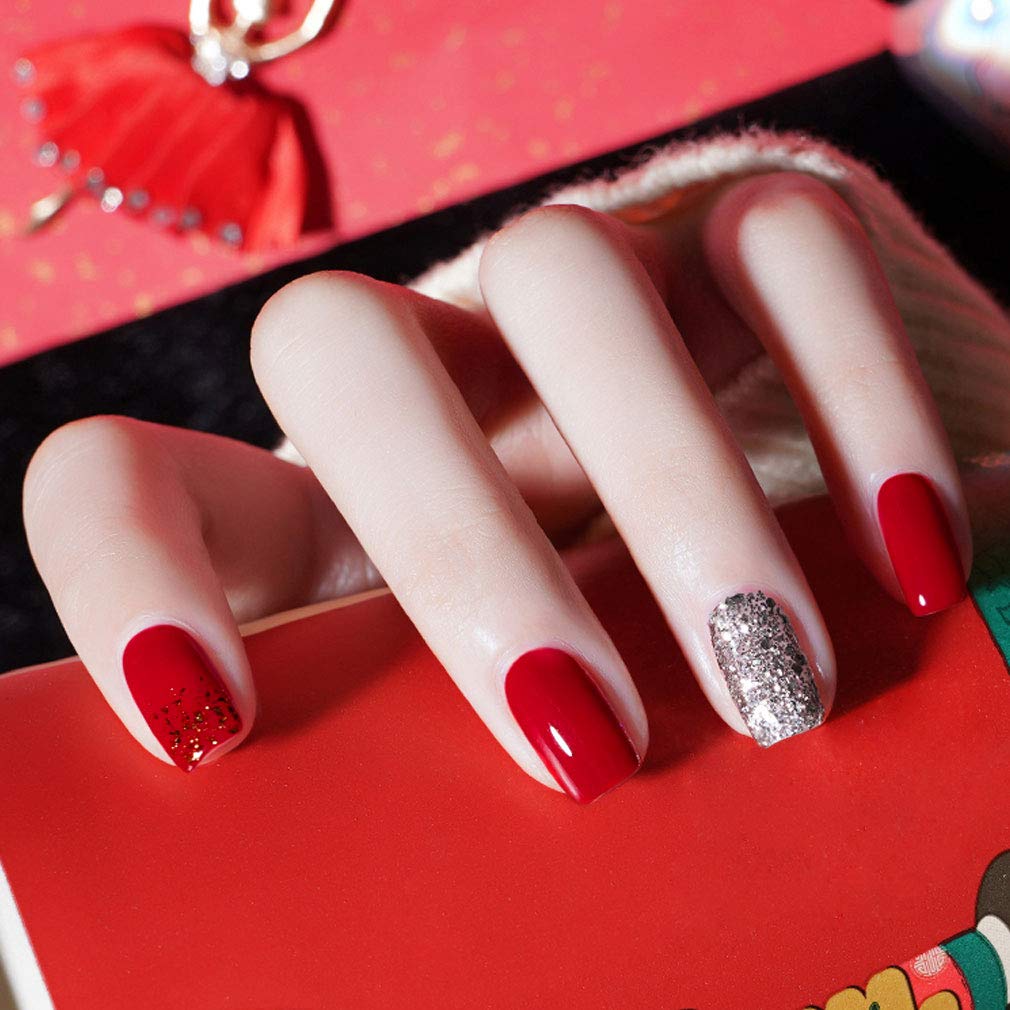 VENALISA red gel nail polish brush close-up for even application