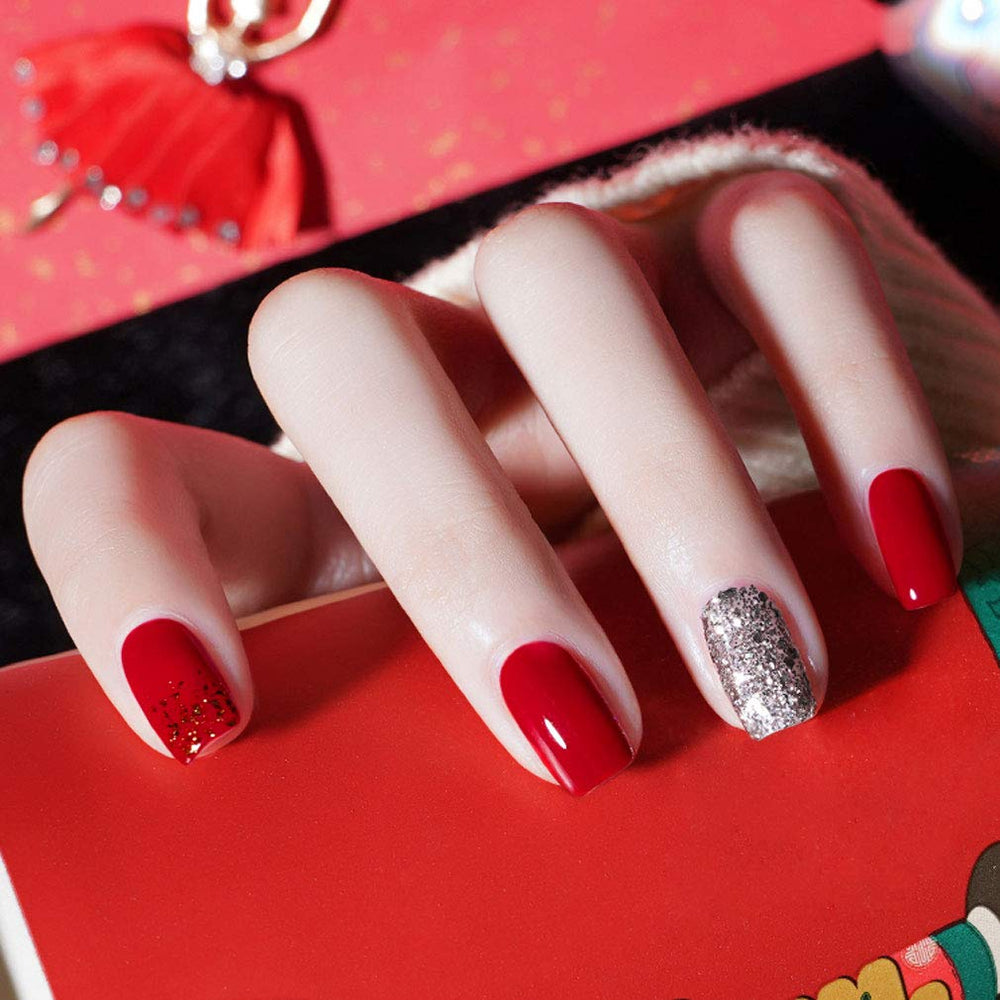 VENALISA red gel nail polish brush close-up for even application