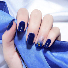 Venalisa royal blue gel polish cap closeup highlighting smooth finish