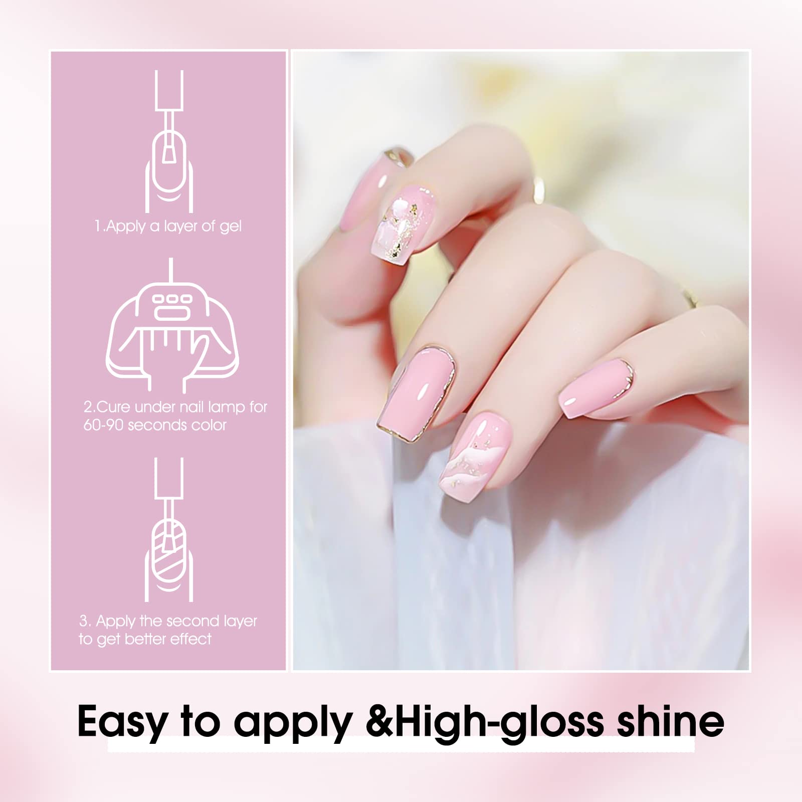 VENALISA soak-off gel with LED lamp for easy removal