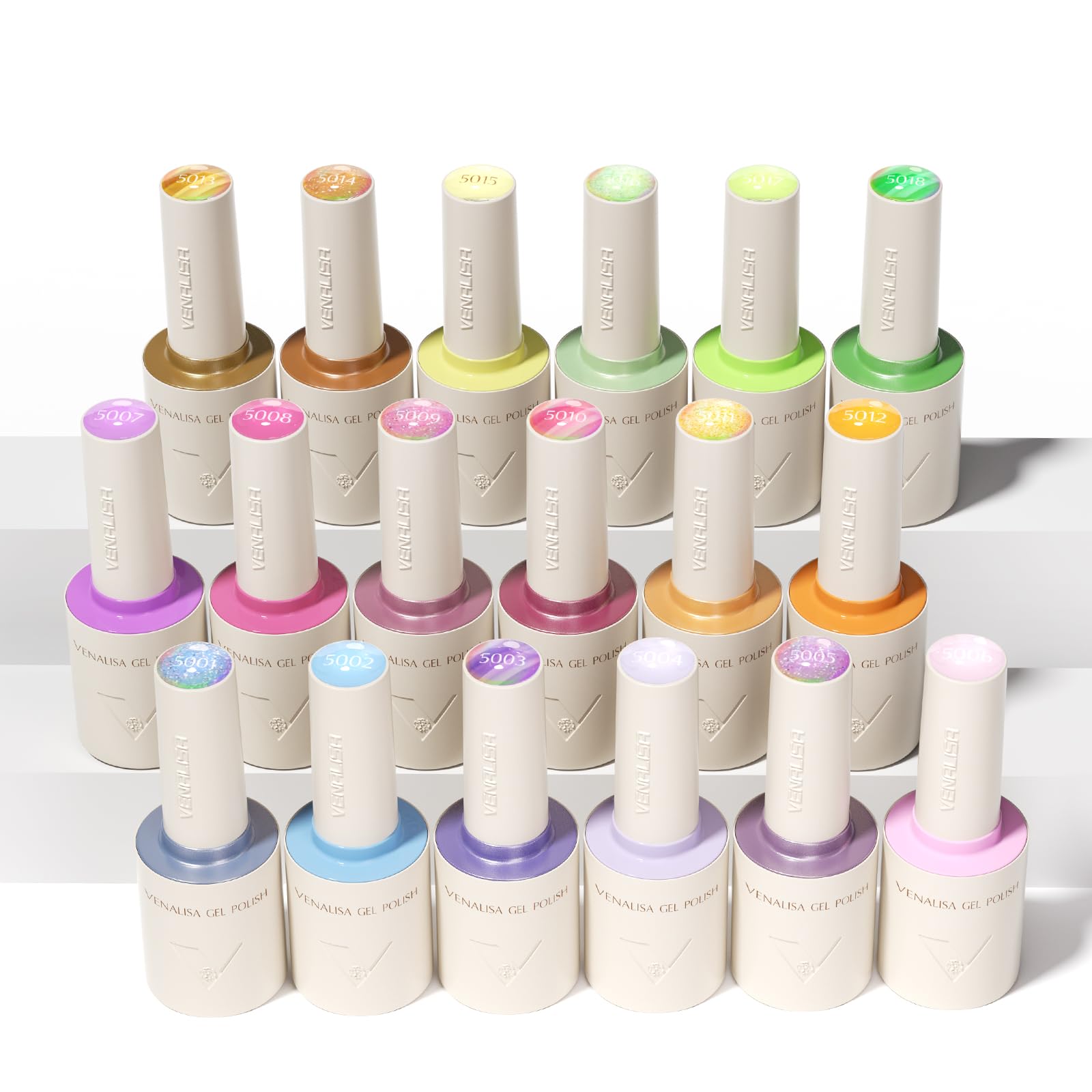 VENALISA V1 18-color gel polish with color card for shade planning