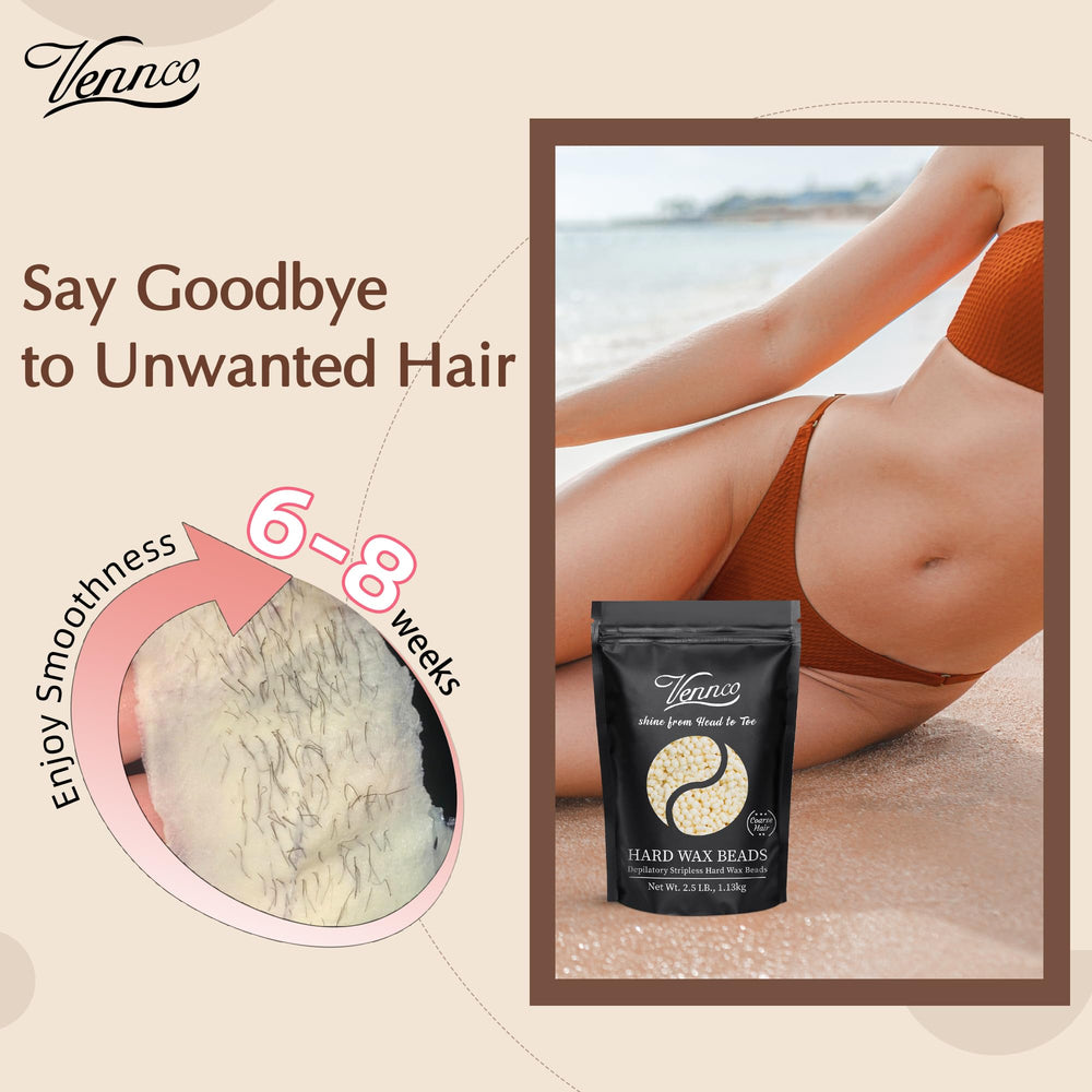 Vennco coconut oil-infused wax texture close-up for smooth results.