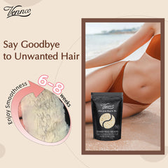 Vennco coconut oil-infused wax texture close-up for smooth results.