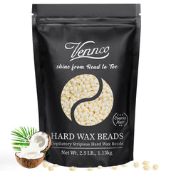 Vennco bulk-pack of coconut-infused hard wax beads for at-home waxing.