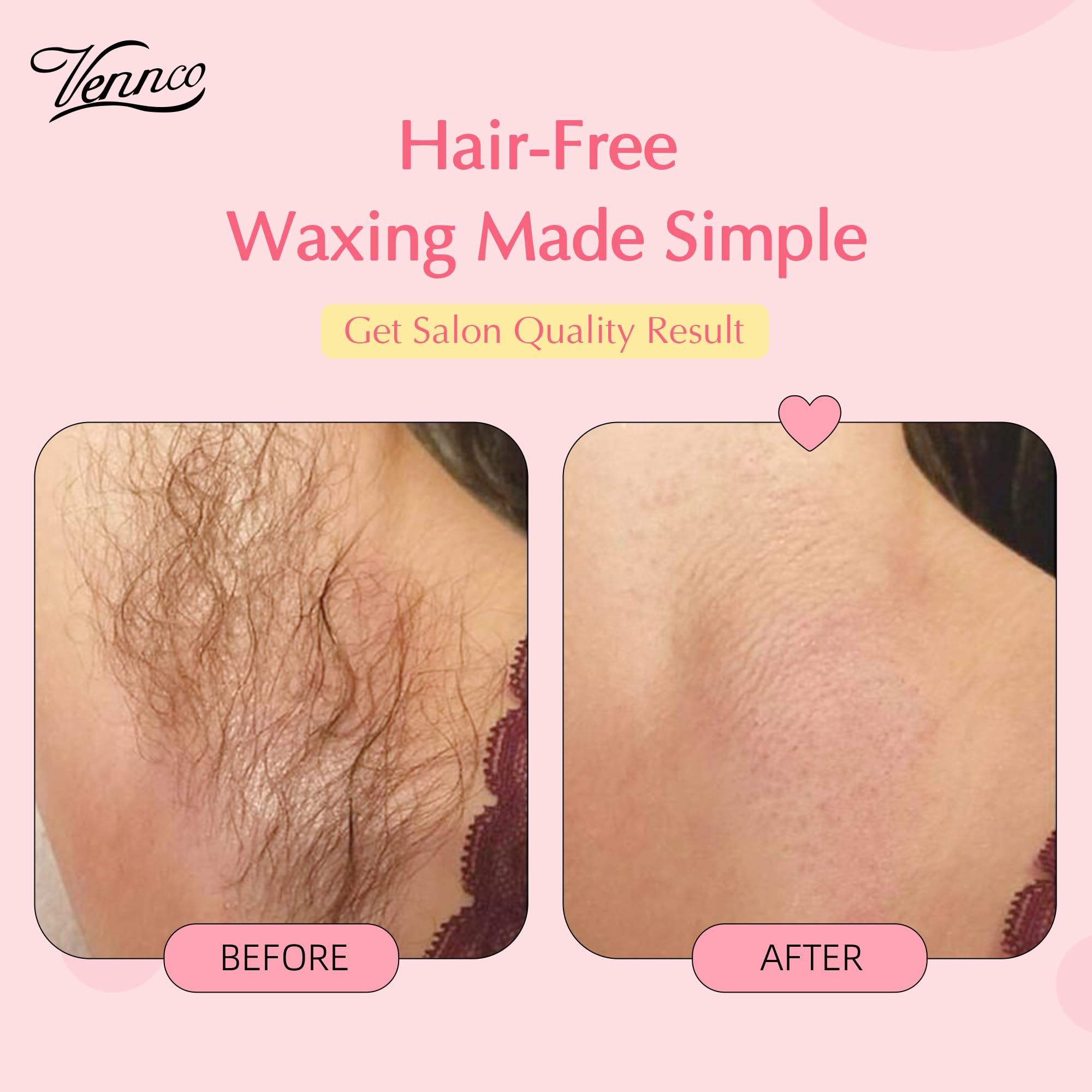 Vennco full-body waxing beads for smooth skin and comfortable pulls.