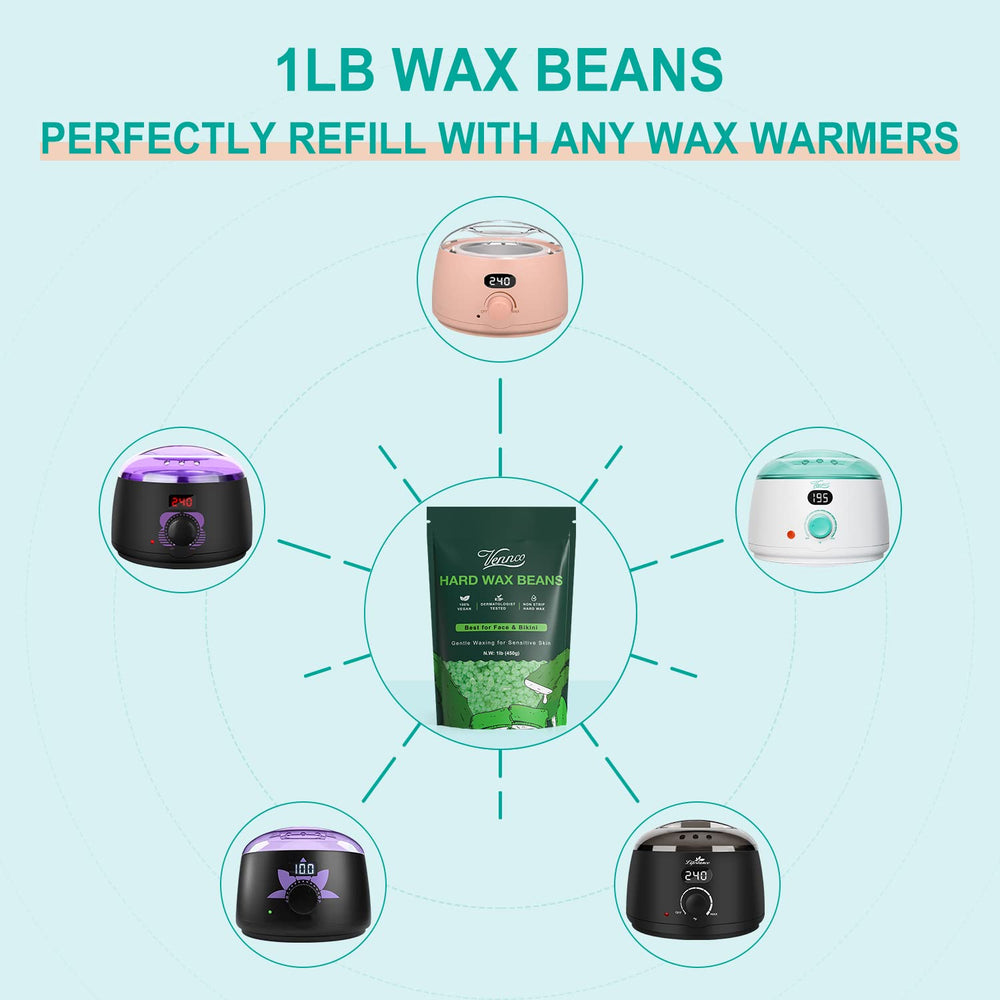 VENNCO aloe-infused wax beads soothing full-body waxing experience