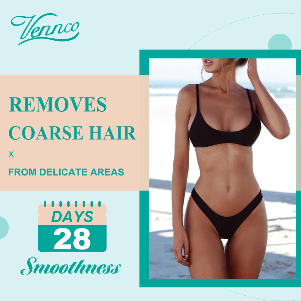VENNCO legs wax beads for flexible removal across larger areas