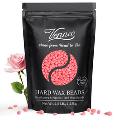 Vennco Pink Rose hard wax beads pack for luxurious at-home waxing.