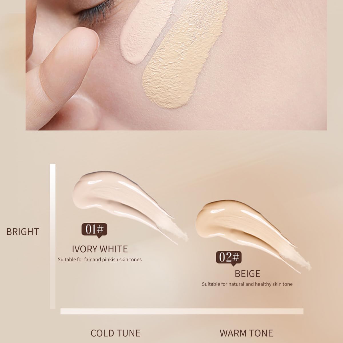 Venrock 24HR foundation buildable coverage from light to full.