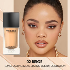 Close-up of Venrock 24HR foundation texture showing smooth finish.