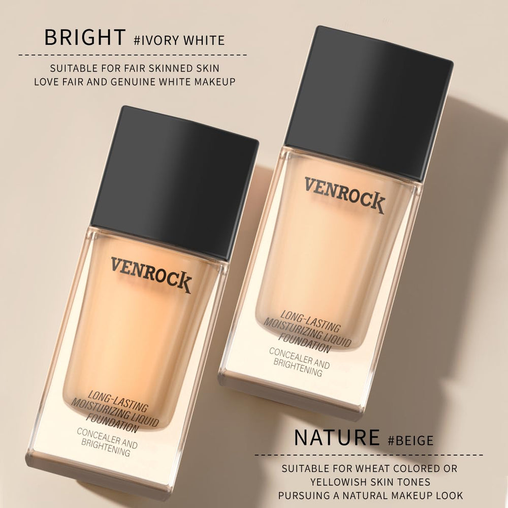 Venrock buildable coverage swatches display adaptable tone for natural look.