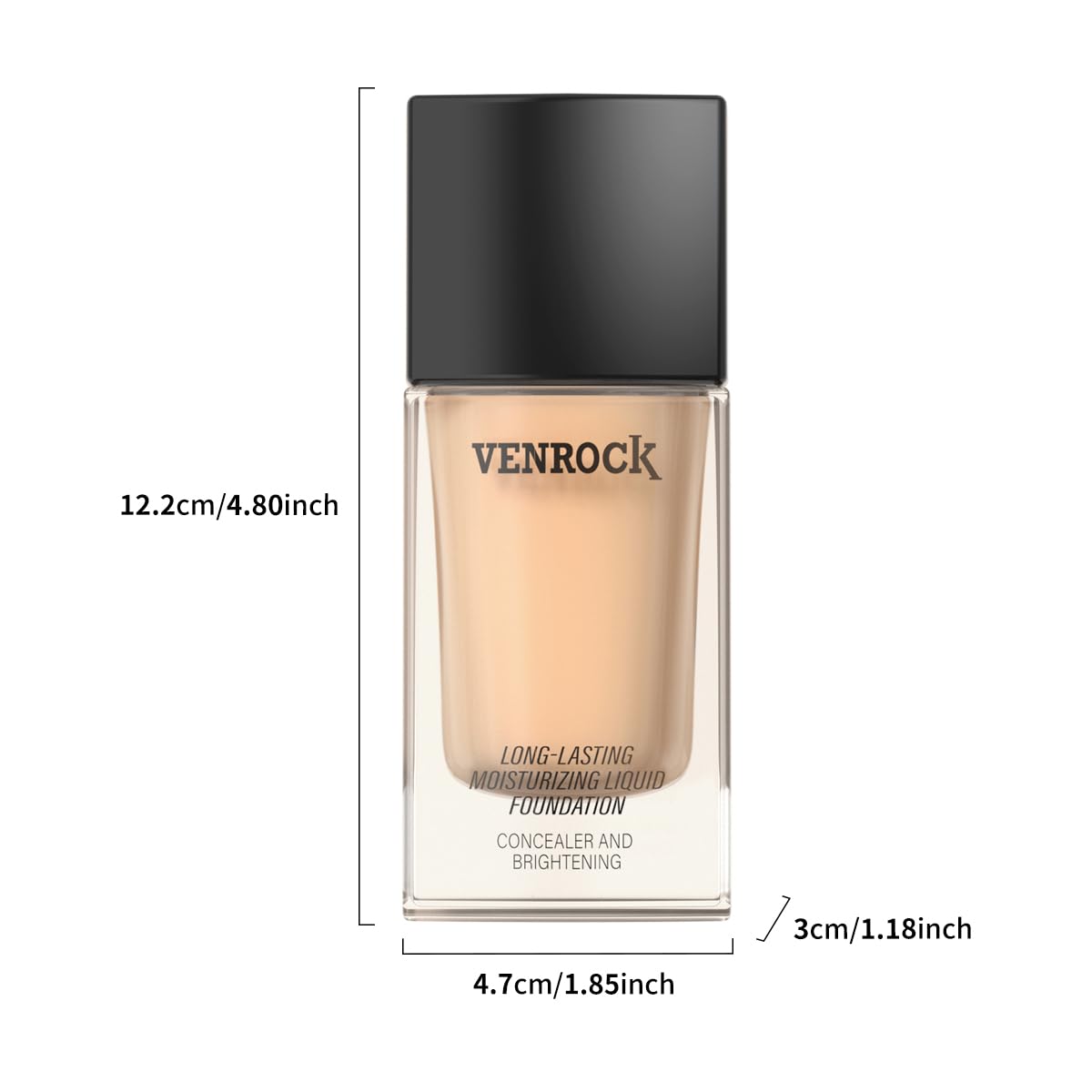 Venrock oil-control finish image illustrates shine reduction for steady complexion.