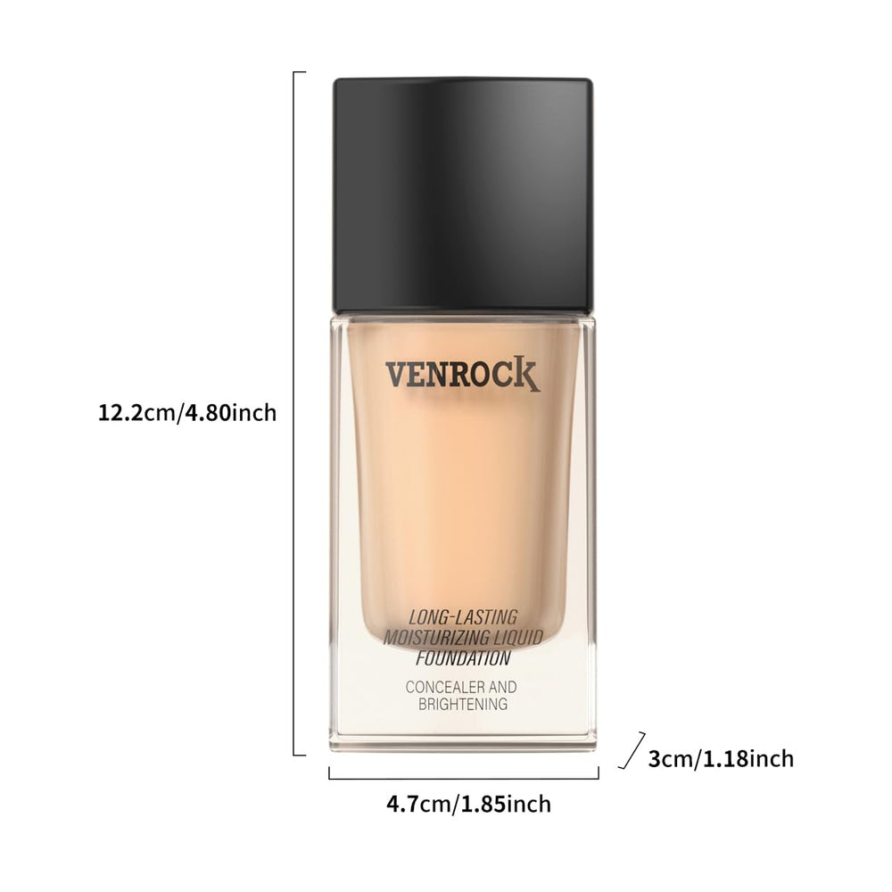 Venrock oil-control finish image illustrates shine reduction for steady complexion.