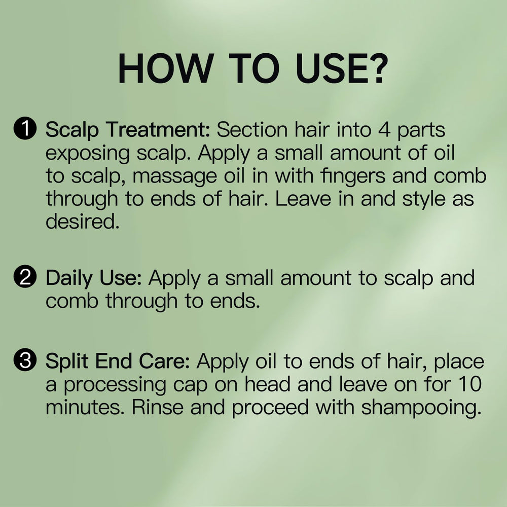 Venrock Rosemary Castor Oil droplets on hair illustrating quick absorption.