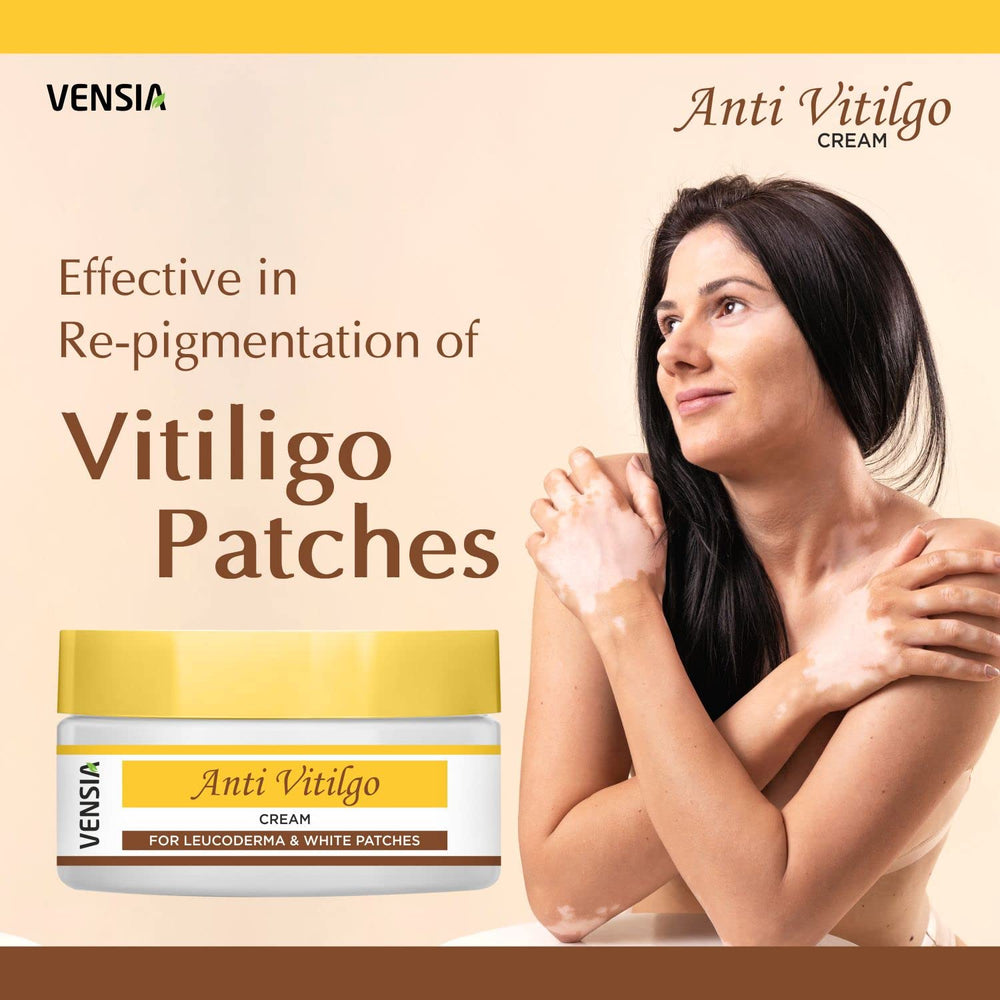 Smooth spread of VENSIA cream showing easy application on skin