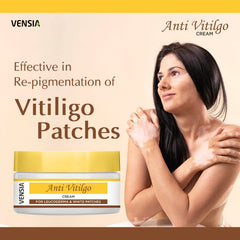 Smooth spread of VENSIA cream showing easy application on skin