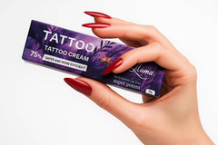 Luna Tattoo Cream on applicator showing quick absorption.