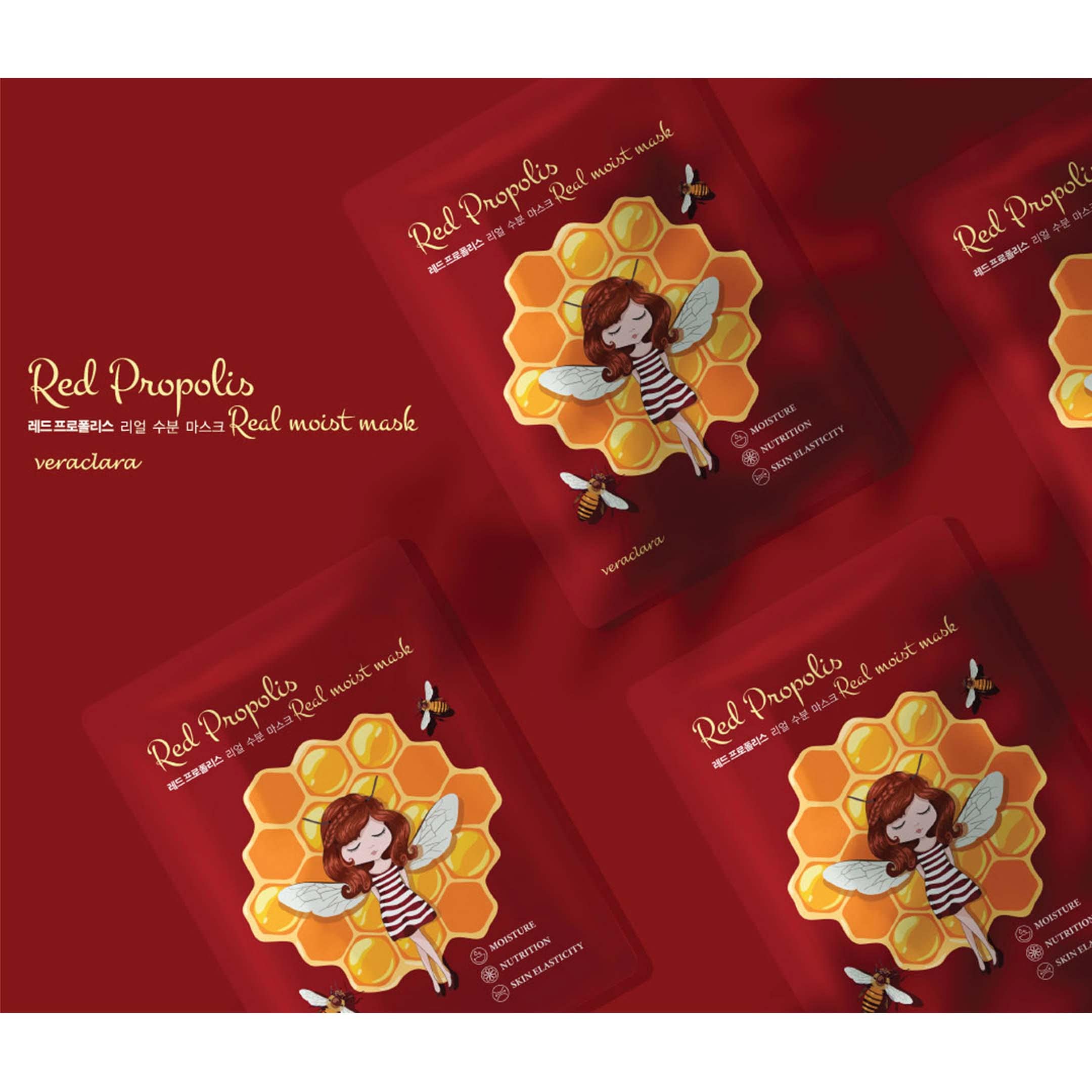 Veraclara facial mask sheet provides a soothing pampering moment.