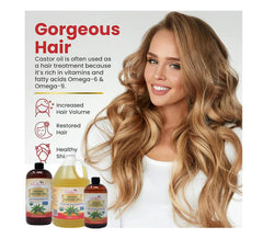 Verdana Castor Oil used in hair care routines for scalp nourishment.
