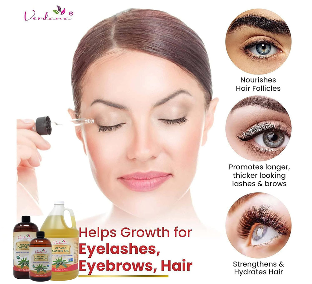 Verdana Castor Oil hair care image emphasizes nourishing dry hair