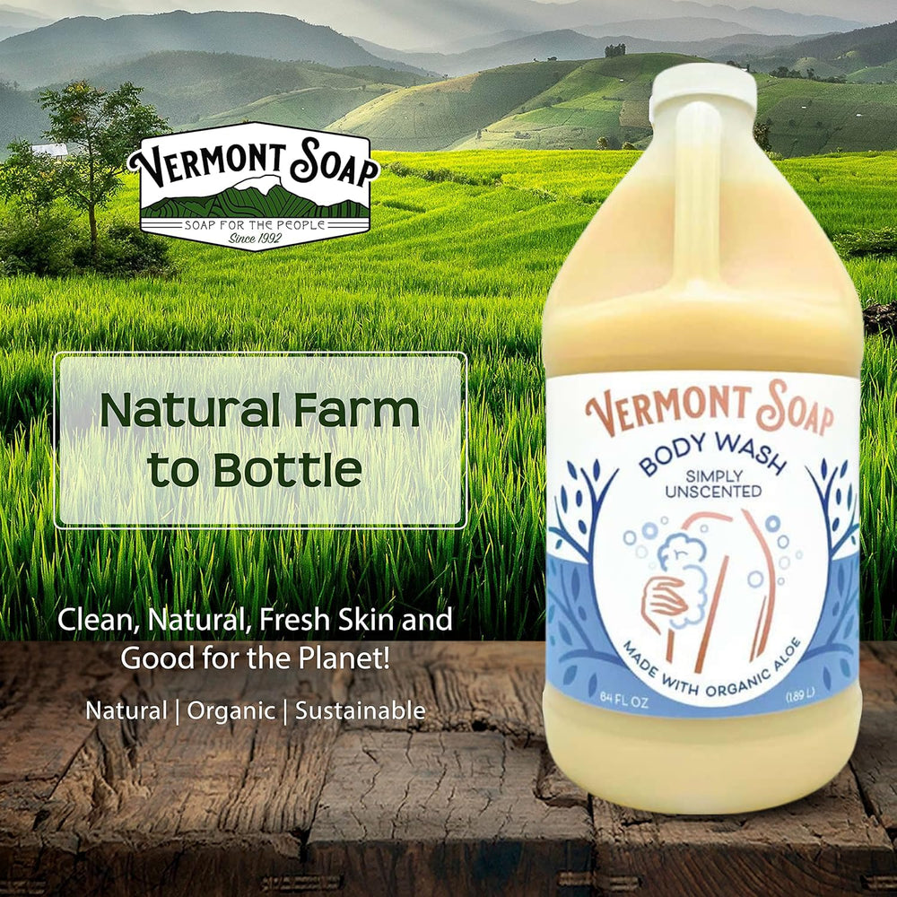 Vermont Soap label Simply Unscented underscores USDA organic certification.