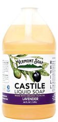 Vermont Soap lavender castile soap pour bottle for gentle cleansing.