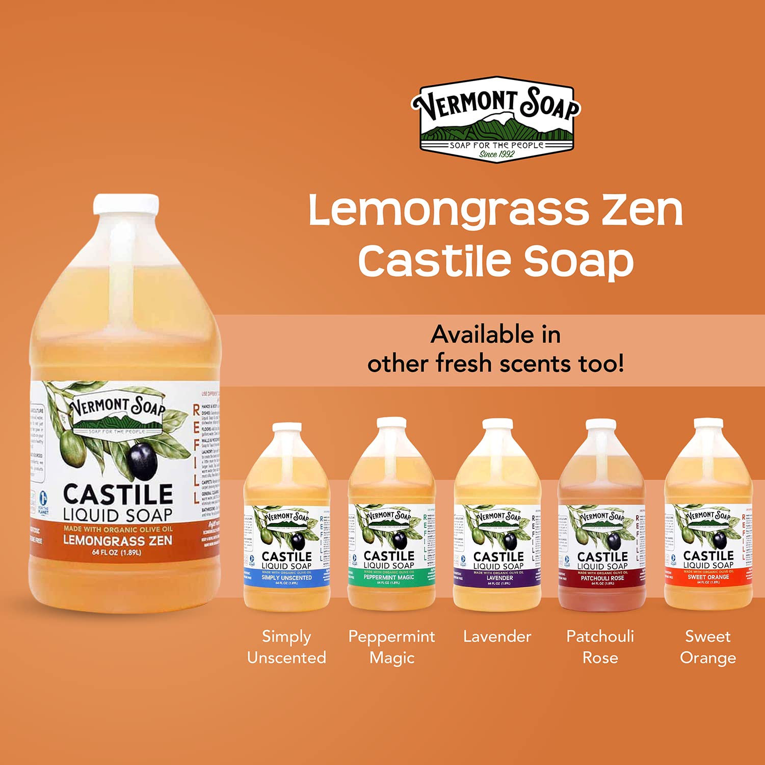 Vermont Soap Lemongrass Zen eco packaging emphasizes planet-friendly formula.