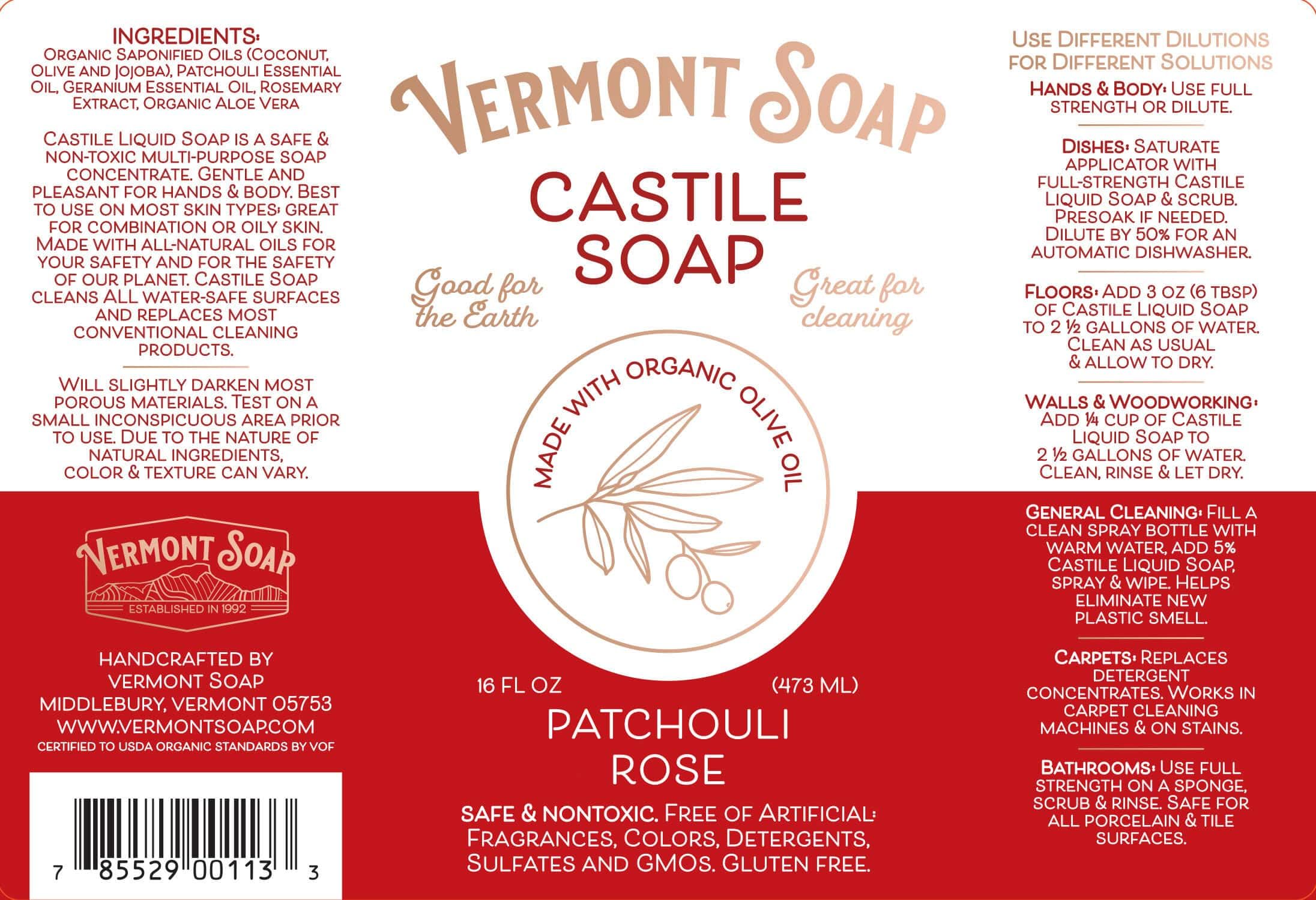 Vermont Soap packaging recycled plastic indicates sustainable packaging