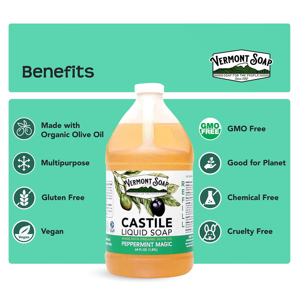 USDA Organic Vermont Castile Soap label on packaging