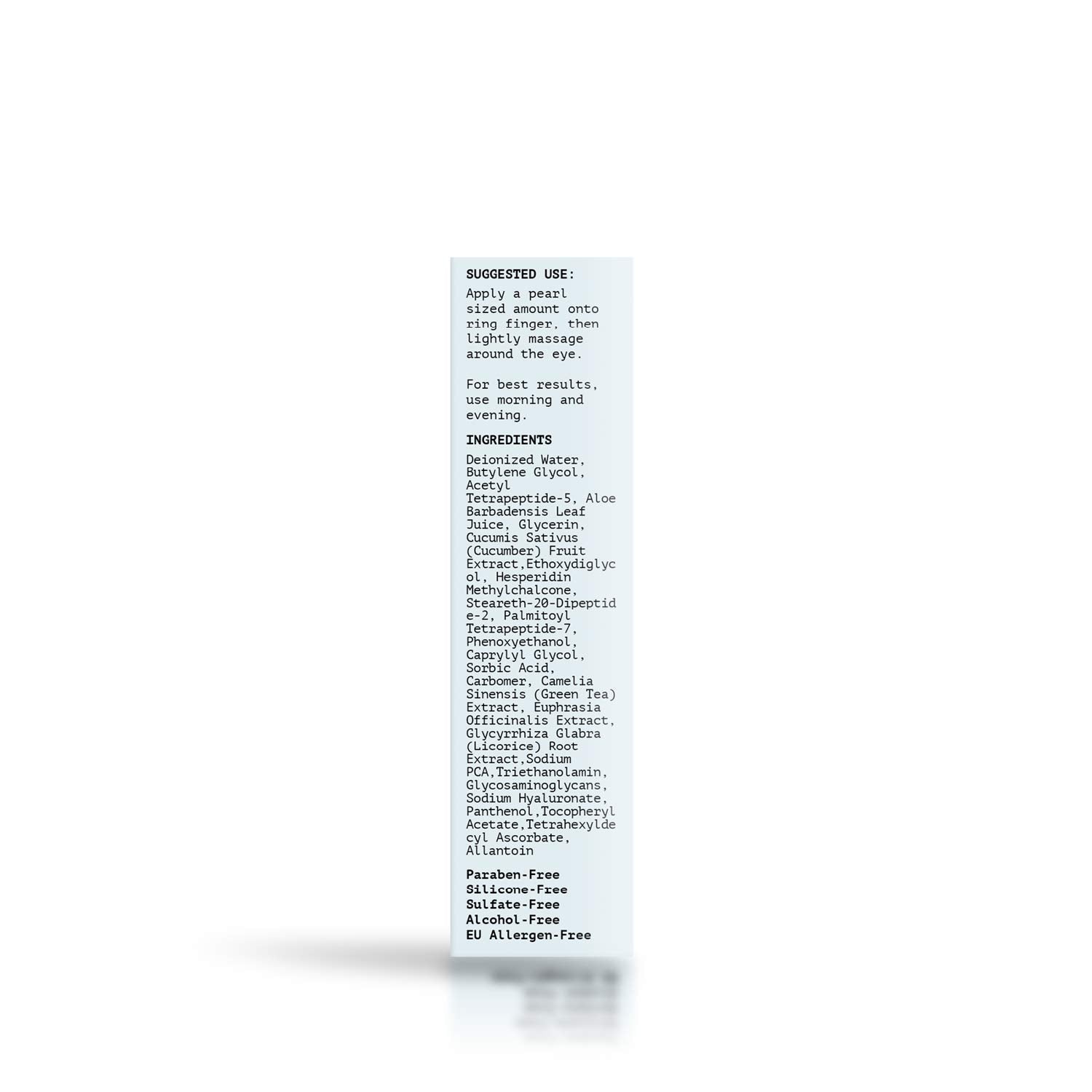 Morning skincare routine featuring Vernal Eye Treatment Cream.