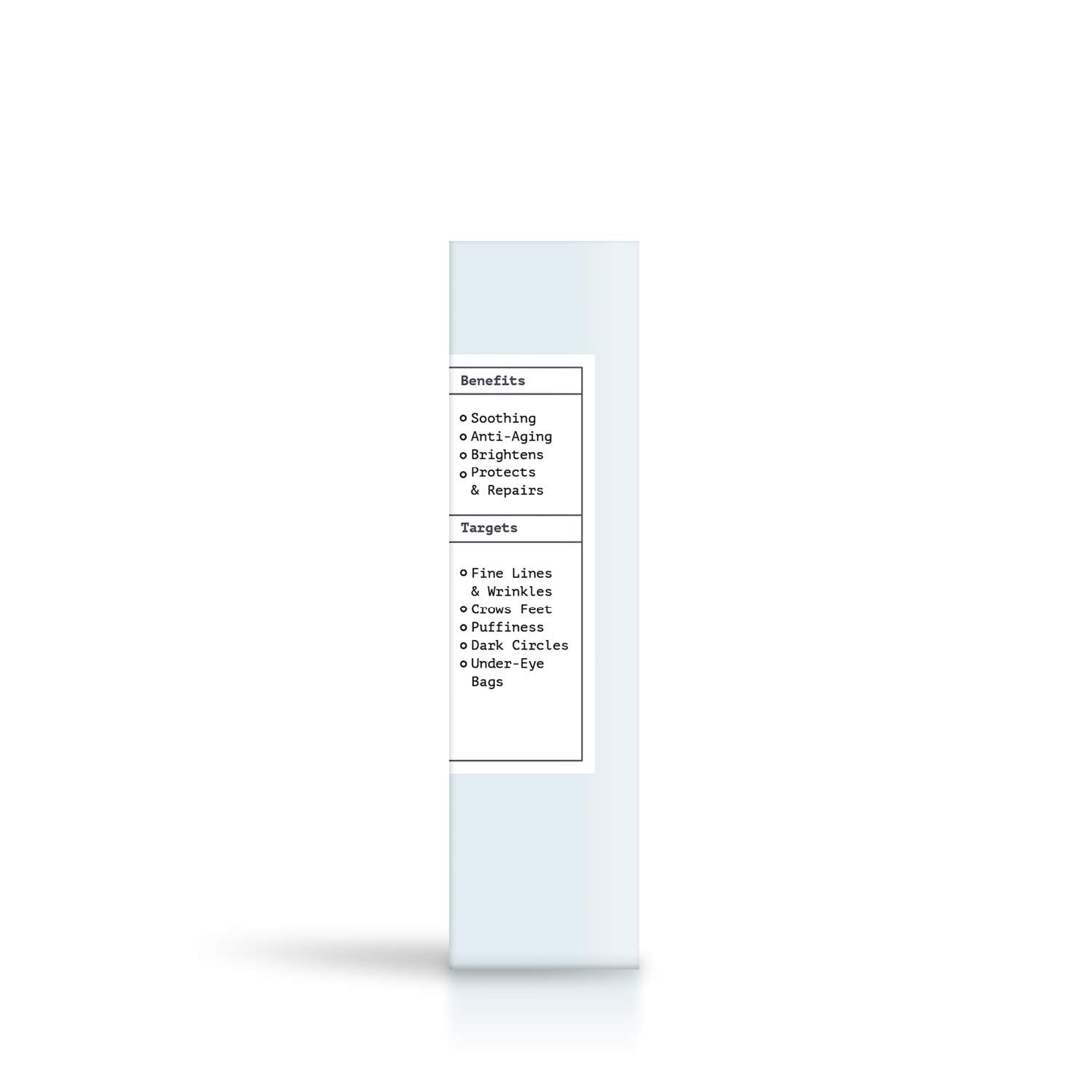 Under-eye area with Vernal cream showing reduced puffiness focus.