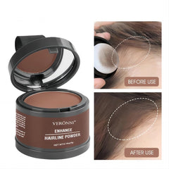 Veronni Hairline Powder applicator dab shows easy targeting of thinning areas.