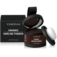 VERONNI hairline powder bottle showing instant scalp coverage