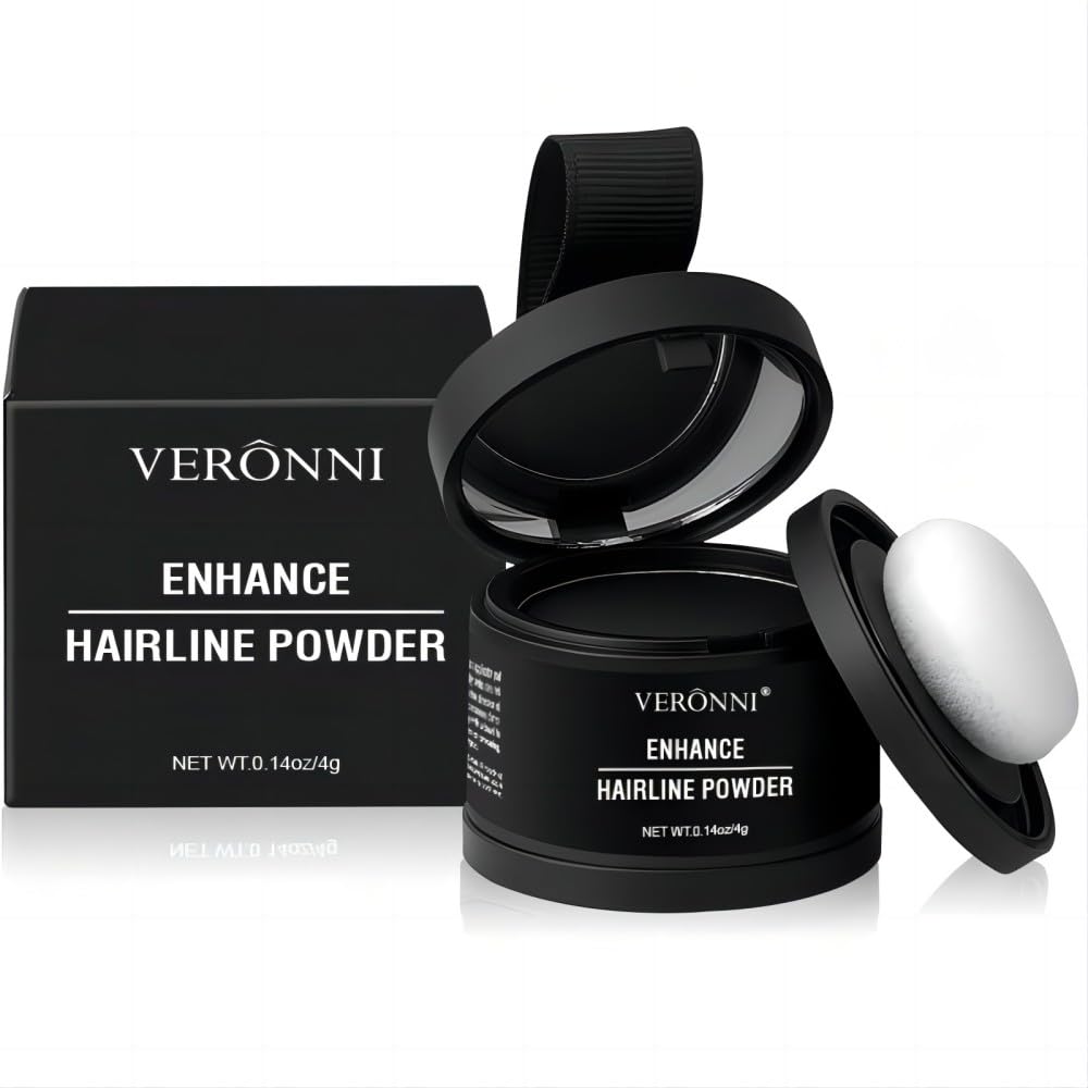 Veronni Hairline Powder compact travel kit with mirror for on-the-go coverage.