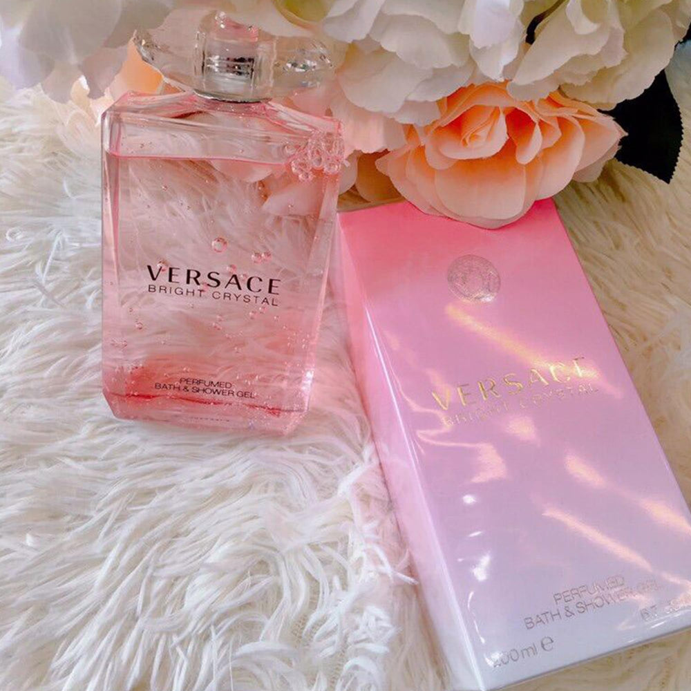 Versace Bright Crystal shower bottle ready for spa-like mornings and refreshing starts.