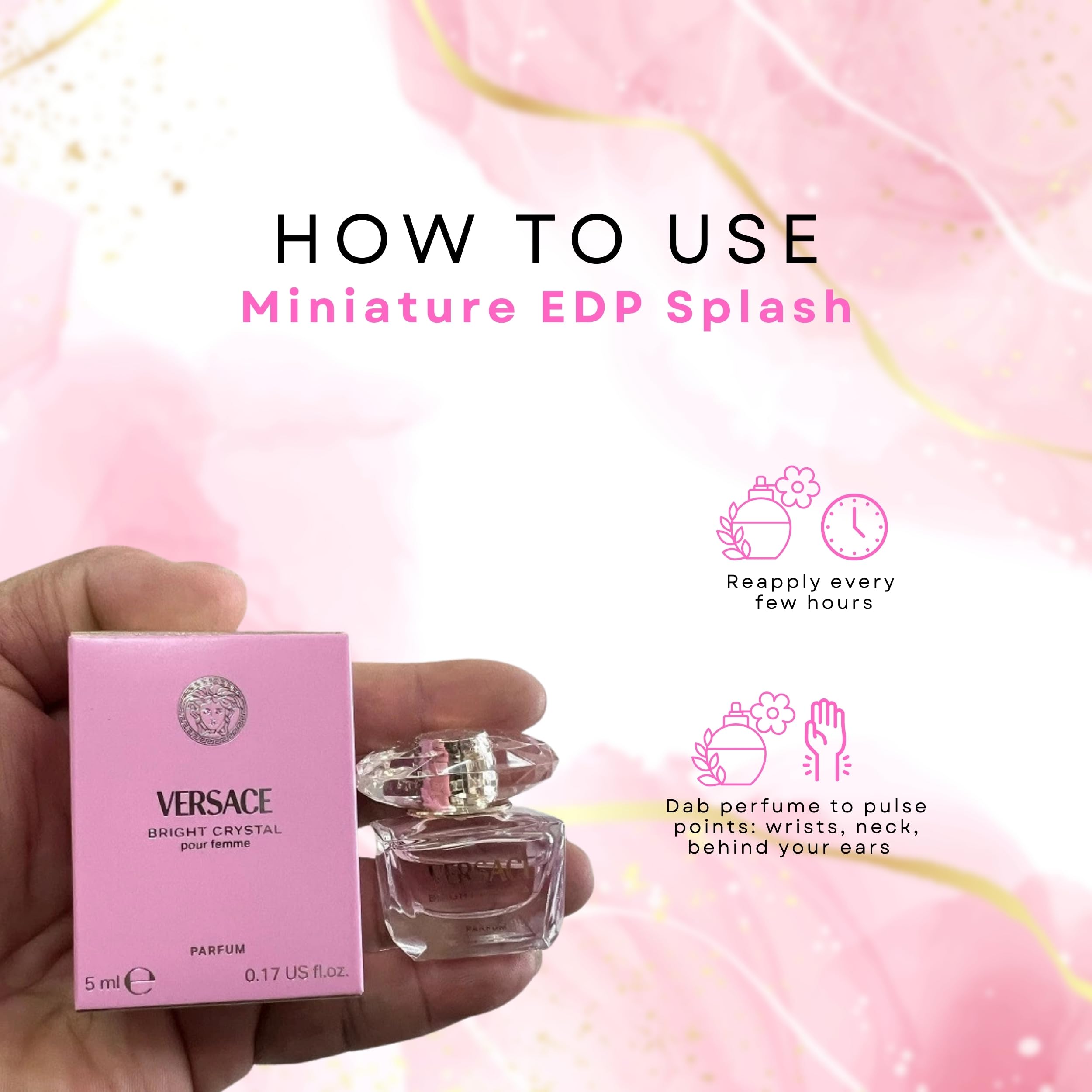Versace Bright Crystal mini packaging, perfect gift-ready presentation.