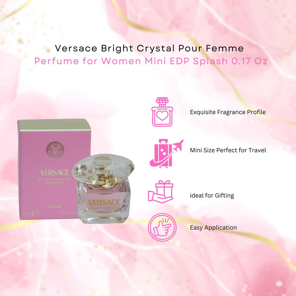 Versace Bright Crystal mini splash application, easy to dab for daily freshness.