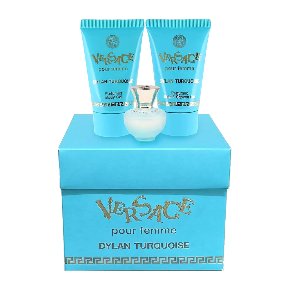 Versace Dylan Turquoise wrapped gift box ready for gifting.